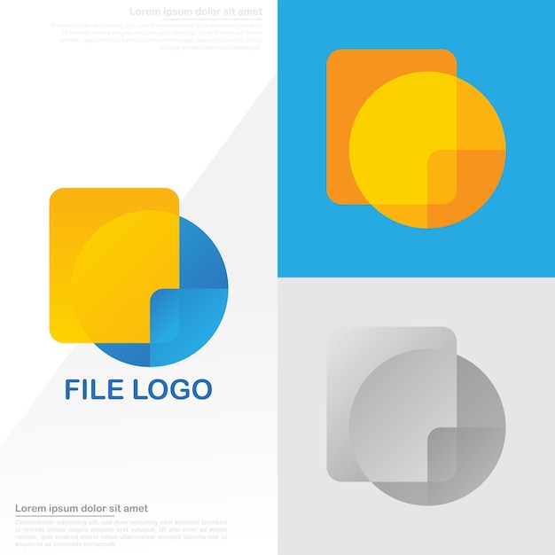 archivo de logotipo con colores de gradiente en un estilo abstracto moderno