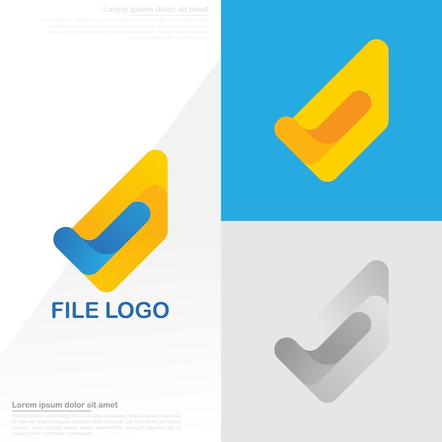 archivo de logotipo con colores de gradiente en un estilo abstracto moderno