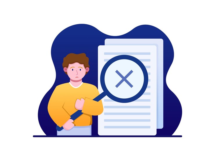 Vector archivo no encontrado ilustración con personas confundidas sosteniendo una gran lupa buscar sin resultados
