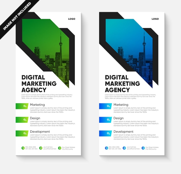 Archivo PSD Gratis Diseño de plantilla de volante dl corporativo vectorial