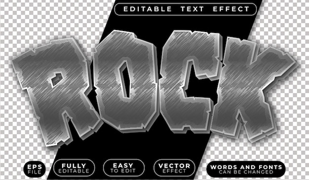 Archivo de texto vectorial completamente editable de color gris roca