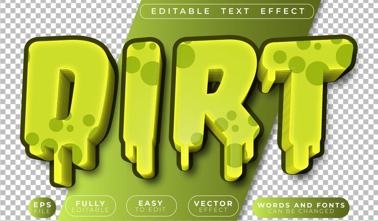 Vector el archivo de texto vectorial completamente editable de dirt mud messy smelly grunge