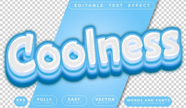El archivo de texto vectorial totalmente editable de Blue Coolness