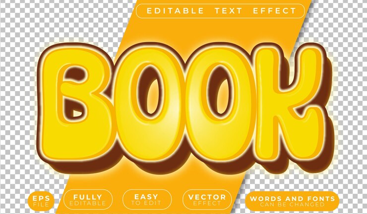 Vector archivo de texto vectorial totalmente editable para el estudio de la biblioteca