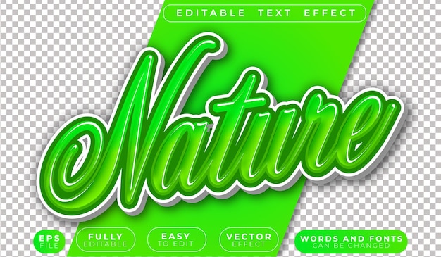 El archivo de texto vectorial totalmente editable de Nature Green Organic