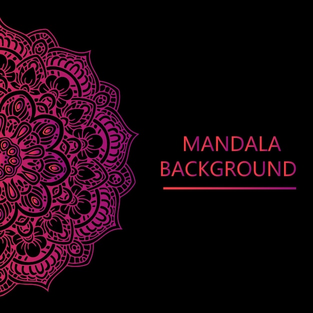 Archivo de vector de diseño de fondo de Mandala de lujo