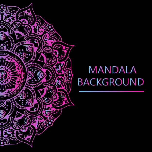 Archivo de vector de diseño de fondo de Mandala de lujo