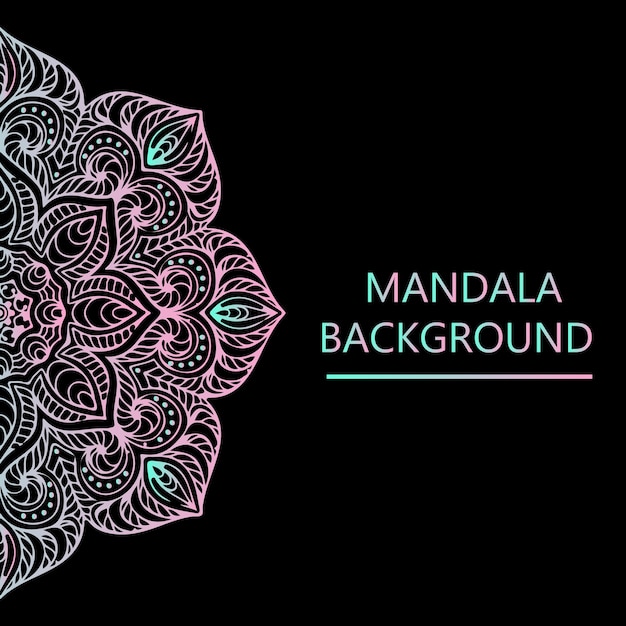 Archivo de vector de diseño de fondo de Mandala de lujo