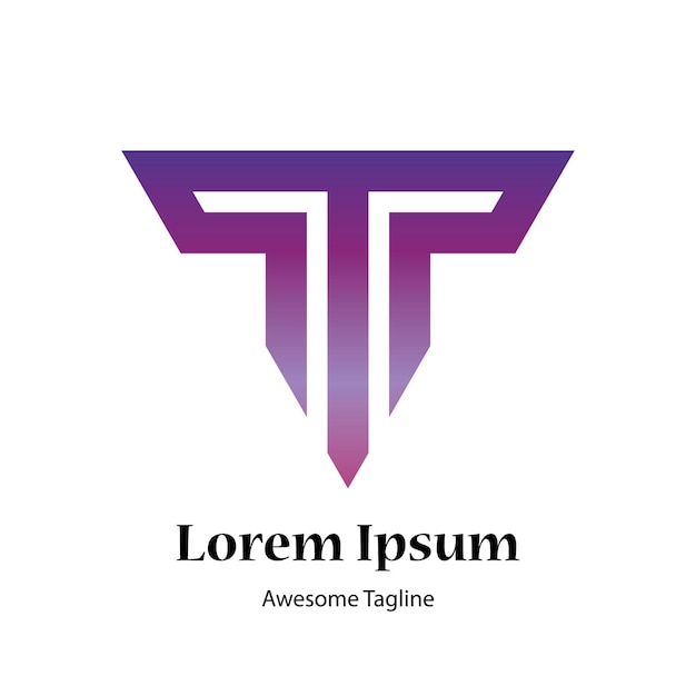 Archivo de vector de diseño de logotipo de letra T