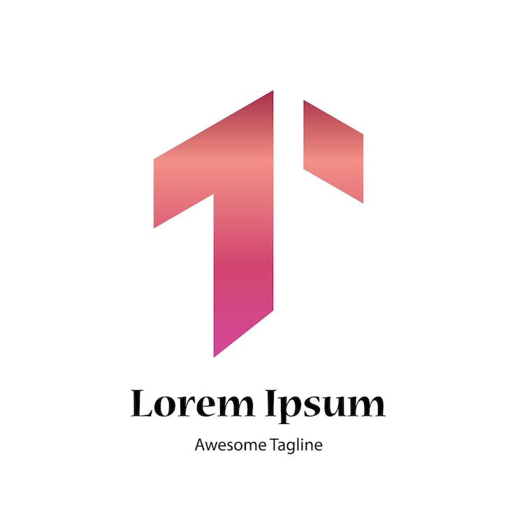 Vector archivo de vector de diseño de logotipo de letra t