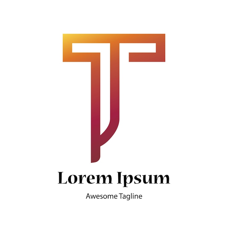 Vector archivo de vector de diseño de logotipo de letra t