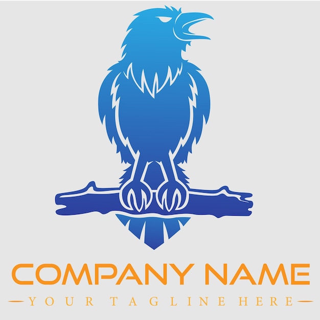 Archivo de vector de diseño de logotipo de pájaro por descarga de color azul degradado hoy