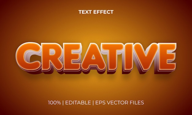 Archivo de vector de efecto de texto dorado creativo