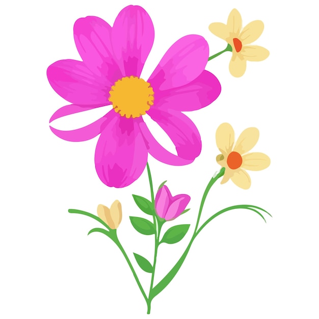 archivo de vector de ilustración de flor de primavera