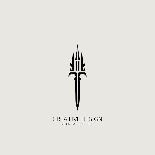 Archivo de vector de logo de espada