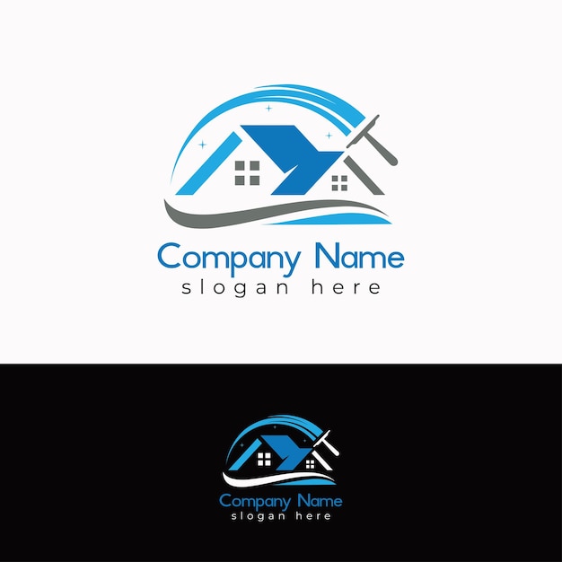 Archivo de vector de logotipo de bienes raíces y limpieza
