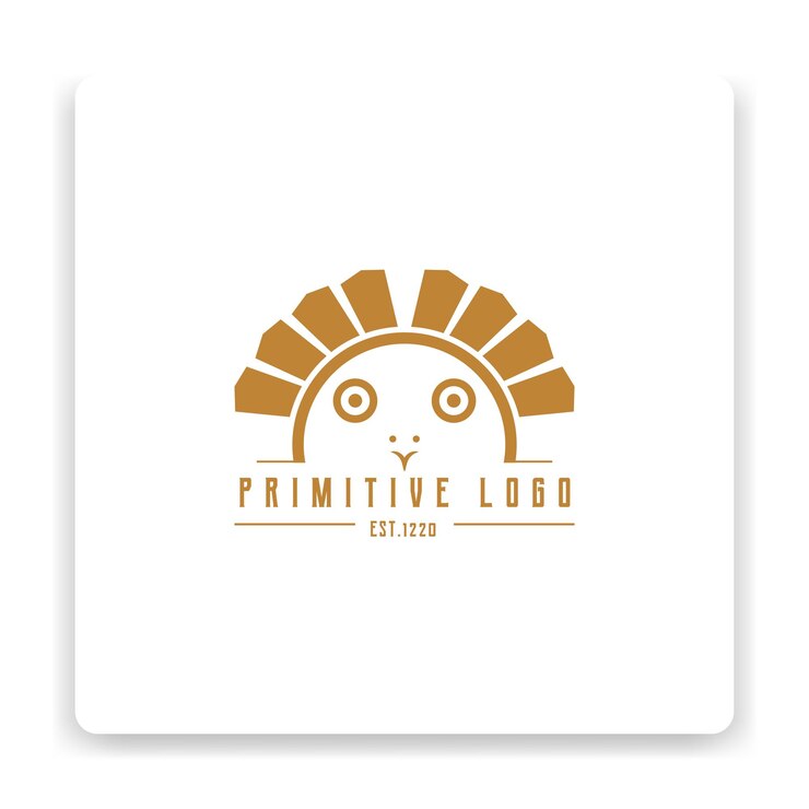 Vector archivo de vector de logotipo de cabeza de estatua primitiva