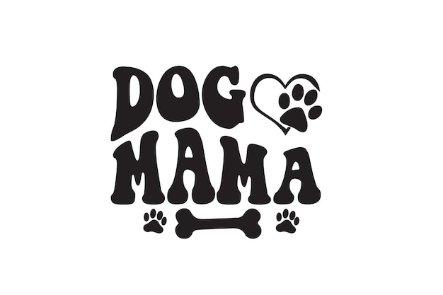 Archivo de vector de mamá perro