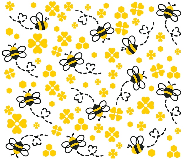 Archivo de vector de patrón de abeja