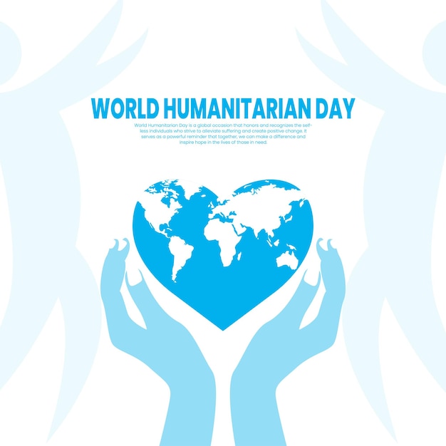 Vector archivo de vector de publicación del día mundial humanitario