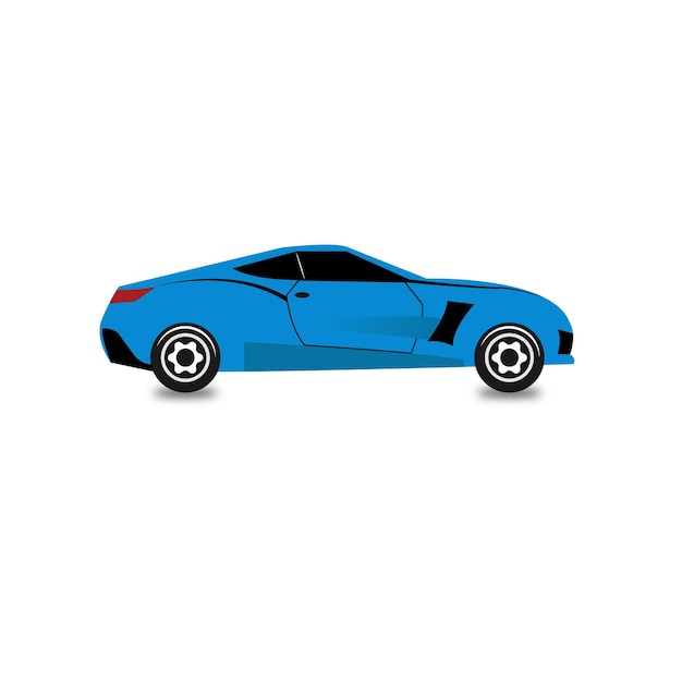 Vector un archivo vectorial de automóviles deportivos de color azul