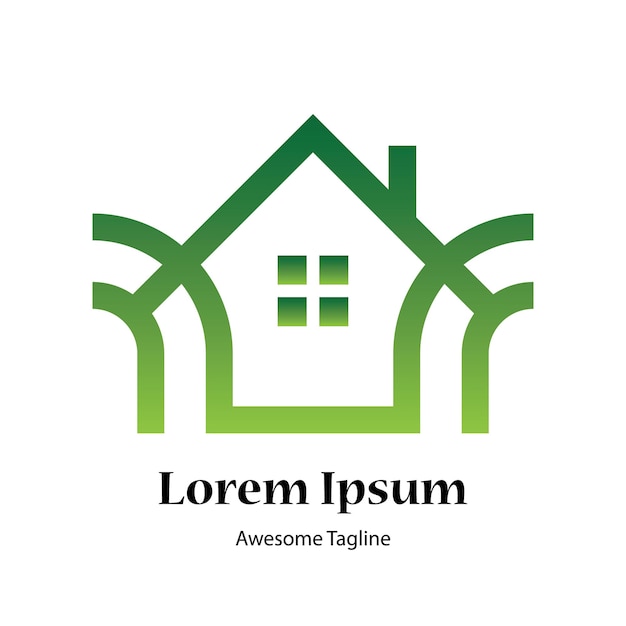 Archivo vectorial de diseño de logotipo creativo para el hogar