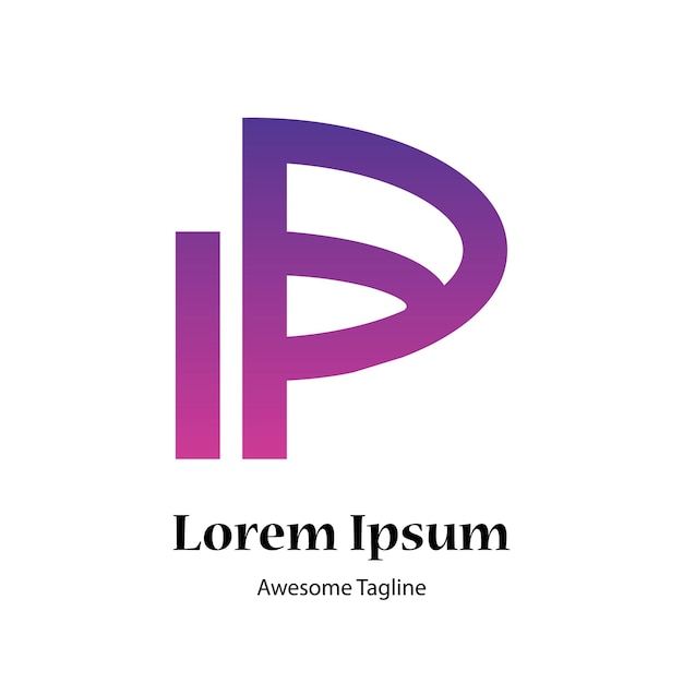 Archivo vectorial de diseño de logotipo creativo de la letra P