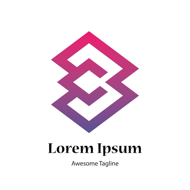 Archivo vectorial de diseño del logotipo de la letra CB