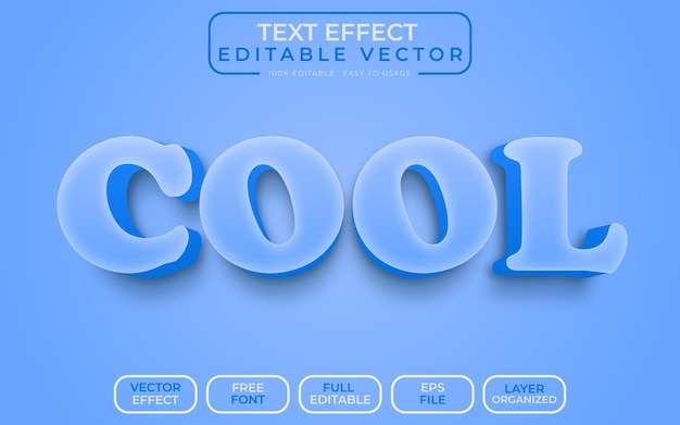 Archivo vectorial editable de efecto de texto 3d fresco