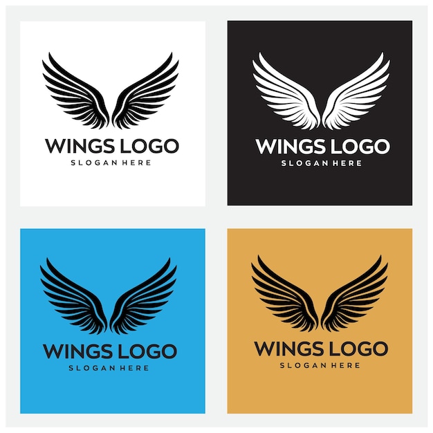 archivo vectorial editable del logotipo de alas