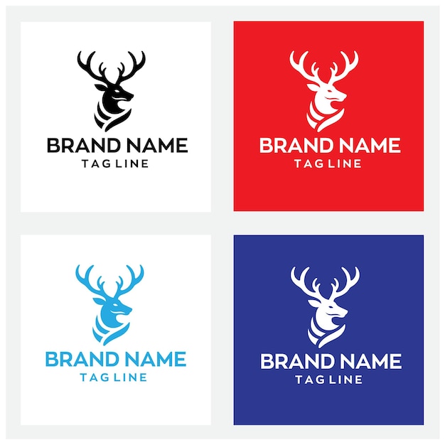 Archivo vectorial editable del logotipo de los ciervos