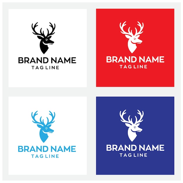 Archivo vectorial editable del logotipo de los ciervos