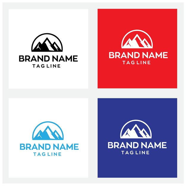 Archivo vectorial editable del logotipo de la montaña