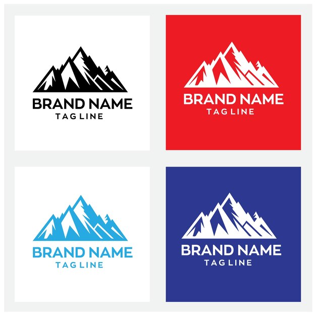 Archivo vectorial editable del logotipo de la montaña