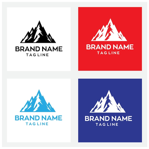 Archivo vectorial editable del logotipo de la montaña
