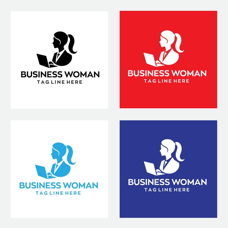 Vector archivo vectorial editable del logotipo de las mujeres de negocios