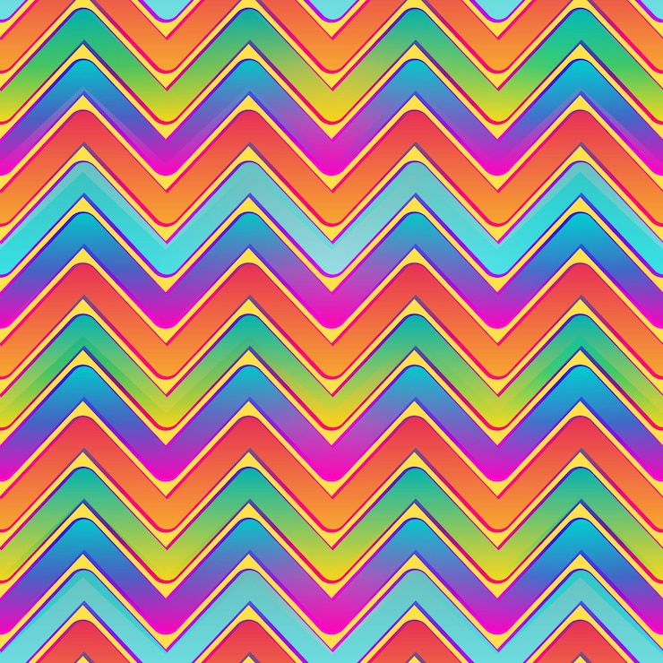 Vector archivo vectorial eps 10 de patrones sin fisuras de ondas de arco iris