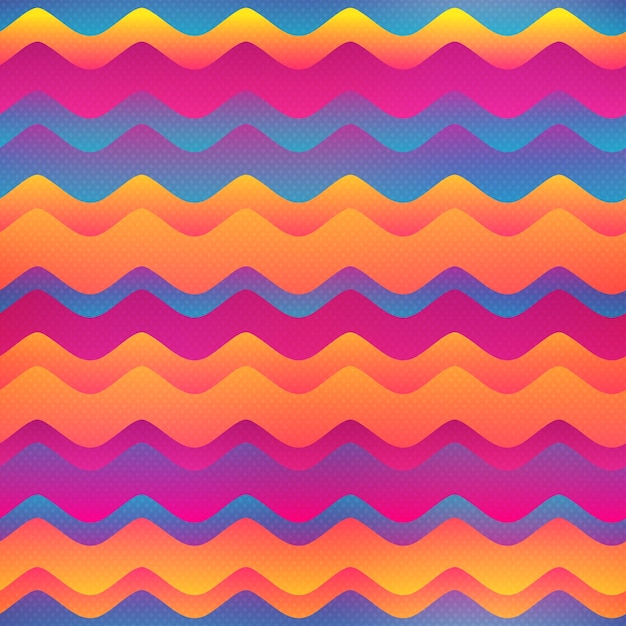 Archivo vectorial eps 10 de patrones sin fisuras de ondas de arco iris