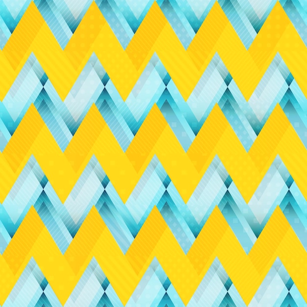 Archivo vectorial eps 10 de patrones sin fisuras en zigzag amarillo