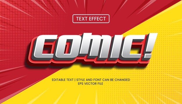 El archivo vectorial EPS del efecto de texto cómico