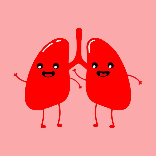 Vector archivo vectorial de ilustración de pulmones