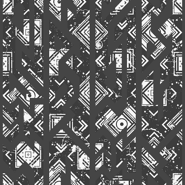Archivo vectorial monocromo tribal de patrones sin fisuras eps 10