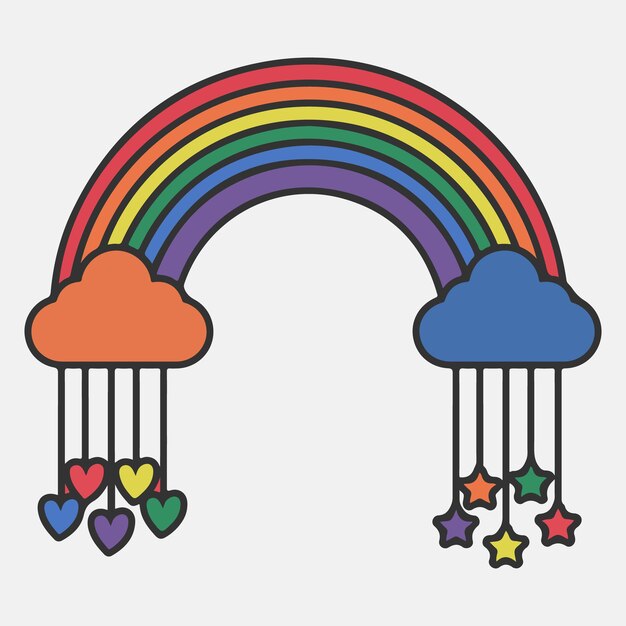 Vector archivo vectorial del paquete de diseño svg del mes del orgullo lgbtq