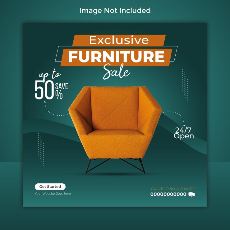 Archivo vectorial de plantilla de diseño de anuncios de banner de redes sociales de muebles modernos y creativos
