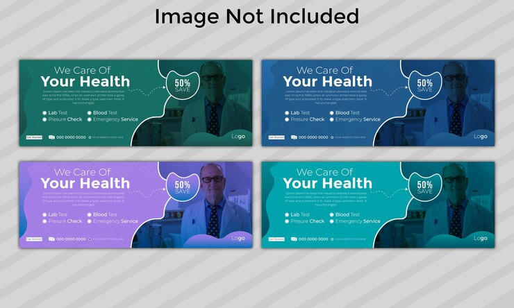 archivo vectorial de plantilla de diseño de banner de portada de facebook médica moderna y de tendencia