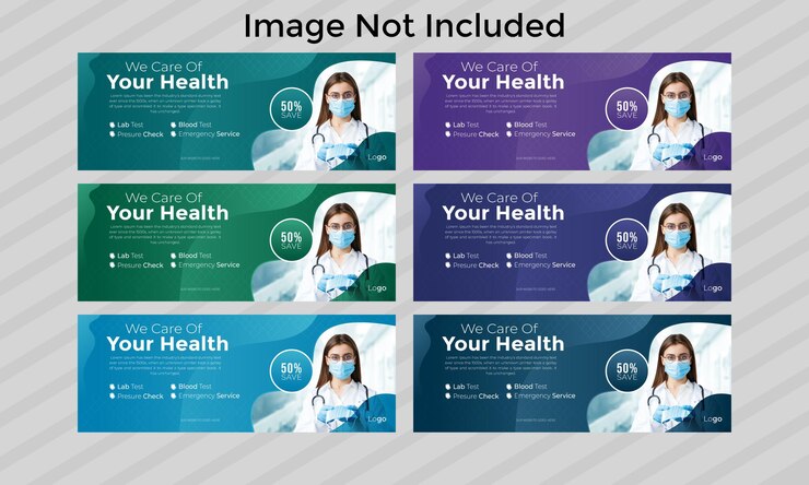 Archivo vectorial de plantilla de diseño de banner de portada de Facebook médica