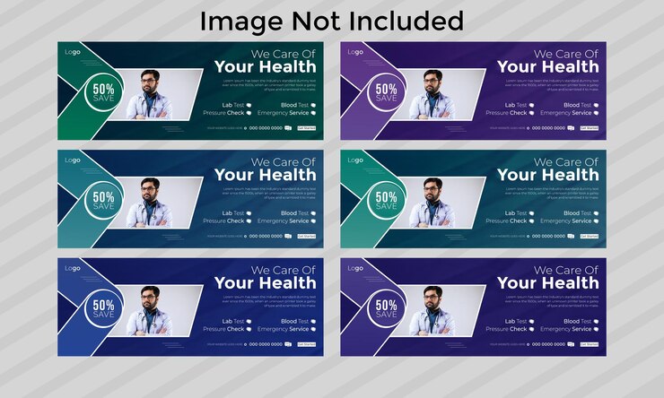 Archivo vectorial de plantilla de diseño de banner de portada de Facebook médica