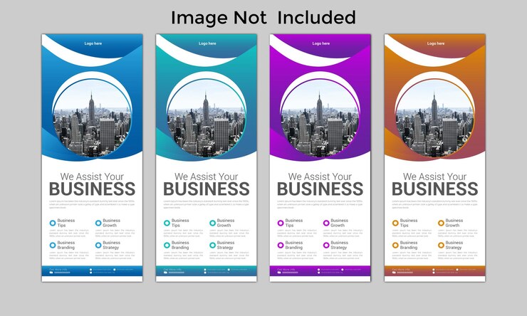 archivo vectorial de plantilla de diseño de banner profesional roll up o x