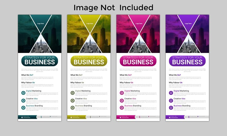 archivo vectorial de plantilla de diseño de banner roll up o standee de negocios corporativos