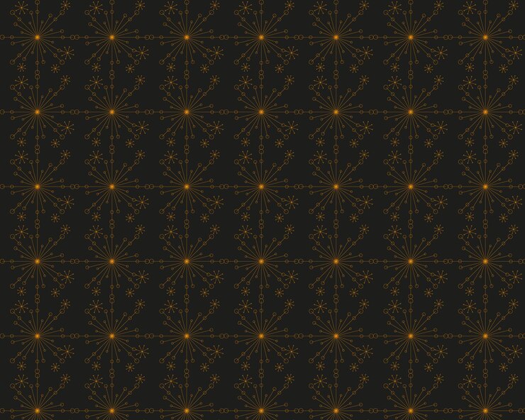 Archivo vectorial de plantilla de diseño de patrones sin fisuras de color dorado